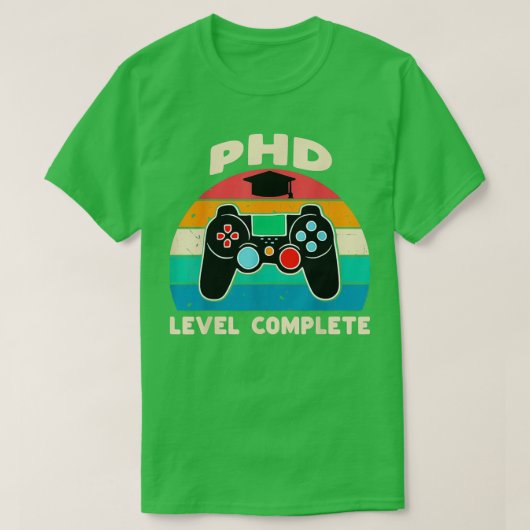 博士後期課程Hの卒業式ギフト Tシャツ (デザイン正面)