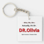 博士課程の卒業実際には、博士のアカデミックおもしろいな キーホルダー (正面)