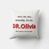 博士課程の卒業実際には、博士のアカデミックおもしろいな クッション (裏面)