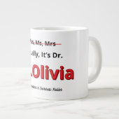 博士課程の卒業実際には、博士のアカデミックおもしろいな ジャンボコーヒーマグカップ (正面右)