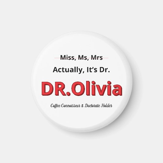 博士課程の卒業実際には、博士のアカデミックおもしろいな マグネット (正面)