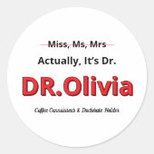 博士課程の卒業実際には、博士のアカデミックおもしろいな ラウンドシール (正面)