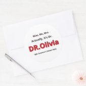 博士課程の卒業実際には、博士のアカデミックおもしろいな ラウンドシール (封筒)