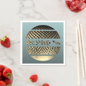 博士課程の卒業金ゴールド スタンダードカクテルナプキン (インサイチュ)