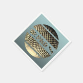 博士課程の卒業金ゴールド スタンダードカクテルナプキン (角)