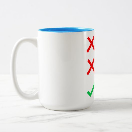 博士課程の卒業 ツートーンマグカップ (左)