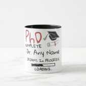 博士課程の卒業 マグカップ (中央)