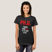 博士課程の学生 論文 博士号 卒業 2 Tシャツ (正面フル)