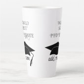 博士課程修了 学位帽 お祝い プレゼント カフェラテマグ (正面)