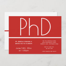 博士課程卒業パーティー招待状
