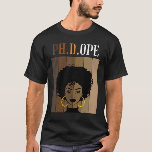 博士課程Ope Phd博士課程学生の卒業ブラックAf Tシャツ (正面)
