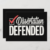 博士論文を無事に答弁した 博士課程修了 卒業 招待状 (正面/裏面)