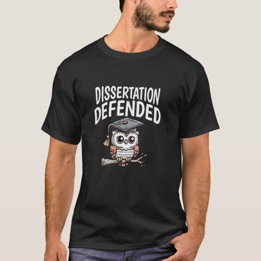 博士論文審査合格 博士論文 Tシャツ (正面)
