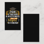 博士論文防衛博士課程の卒業 名刺 (正面/裏面)