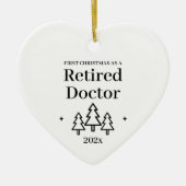 博士退職した退職式クリスマス飾り セラミックオーナメント (正面)