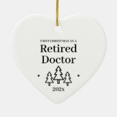 博士退職した退職式クリスマス飾り セラミックオーナメント (裏面)