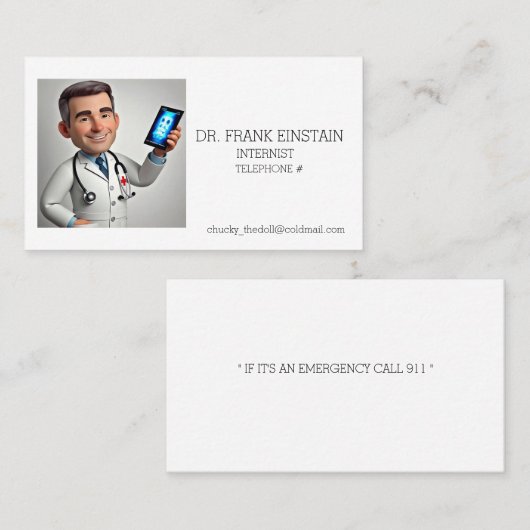 「博士」 名刺 (正面/裏面)