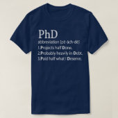 博士PhD哲学のタイトルのギフト3 Tシャツ (デザイン正面)