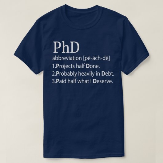 博士PhD哲学のタイトルのギフト3 Tシャツ (デザイン正面)
