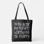 博士PhD MD PsyD卒業フェミニスト贈答EdD トートバッグ (裏面)