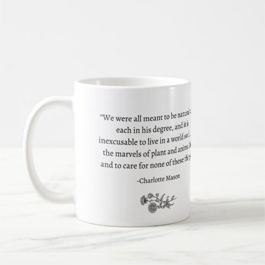 『博物学者になる予定の』シャーロット・メイソン・マグ コーヒーマグカップ (左)
