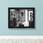 博物館での愛 キャンバスプリント (インサイチュ (ウッドフロア))