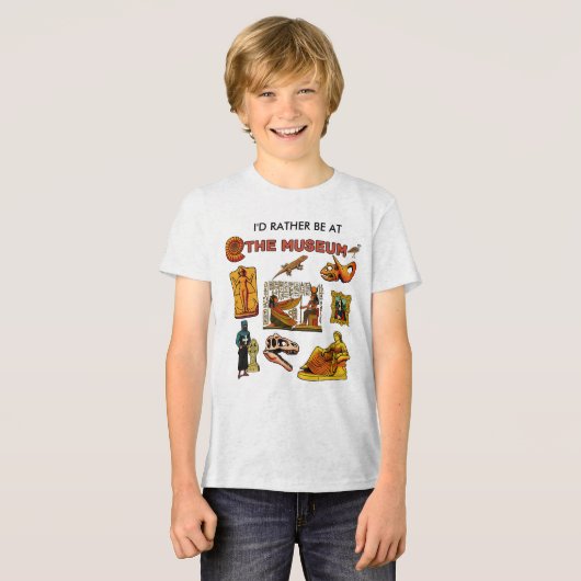 博物館にいたい トライブレンドTシャツ (正面全面)