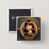 博物館のパーソナライズされたガイドボタン 缶バッジ (正面&裏面)