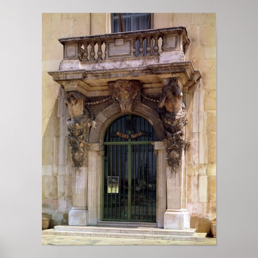 博物館の入り口のビュー ポスター (正面)