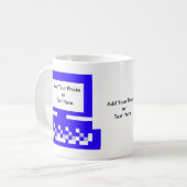 博物館の芸術家シリーズイメージコンピュータ青 コーヒーマグカップ (正面左)