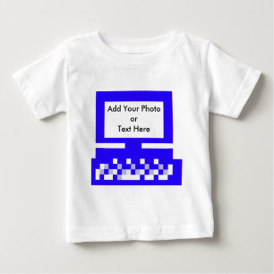 博物館の芸術家シリーズイメージコンピュータ青 ベビーTシャツ