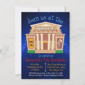 博物館の誕生日パーティーへの招待 招待状 (正面)