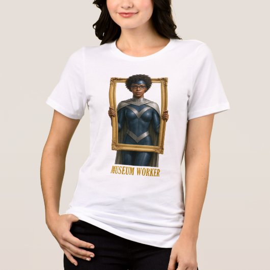 博物館職員スーパーヒーローTシャツ トライブレンドＴシャツ (正面)