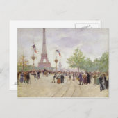 博覧会への入学， 1889 ポストカード (正面/裏面)