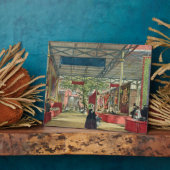 博覧会インド図素晴らし面 フォトプラーク (側面)