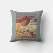 博覧会ポスターの捕虜気球の乗車 クッション (裏面)