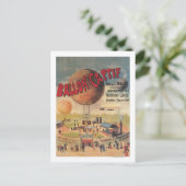 博覧会ポスターの捕虜気球の乗車 ポストカード (スタンド正面)