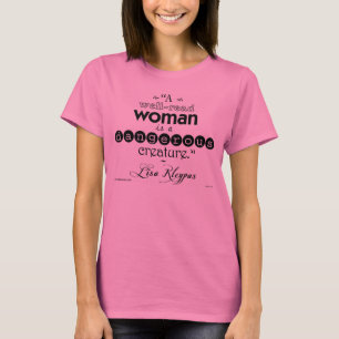 博識の女性のTシャツ Tシャツ