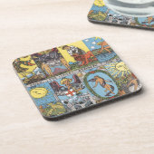 占いカードのコラージュ コースター (左側)