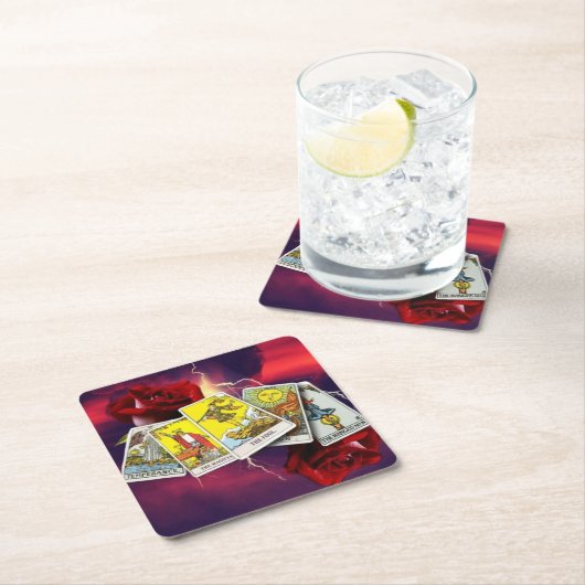 占いカードのコースター スクエアペーパーコースター (インサイチュ)