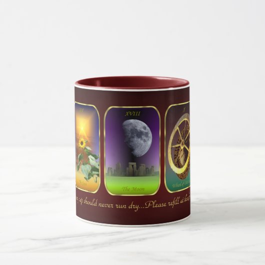 占いカードのユーモアのあるなマグ マグカップ (中央)