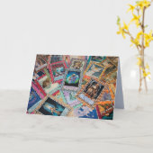 占いカードの挨拶状 カード (黄色い花)