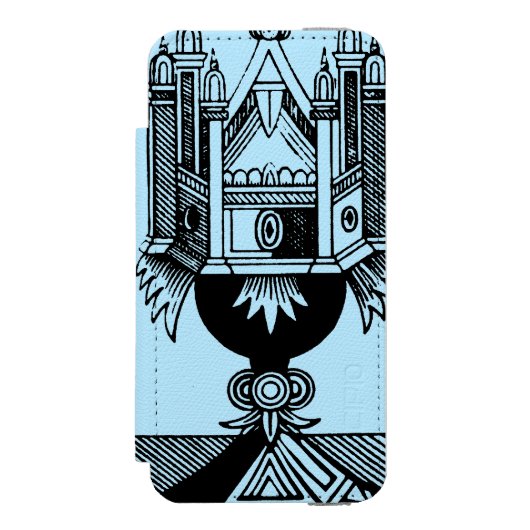 占いカード: コップのエース INCIPIO iPhoneウォレットケース (フォリオ 正面)