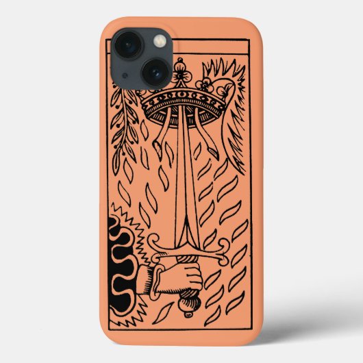 占いカード: 剣のエース Case-Mate iPhoneケース (裏面)