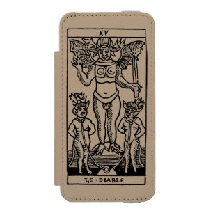 占いカード: 悪魔 iPhone SE/5/5sウォレットケース