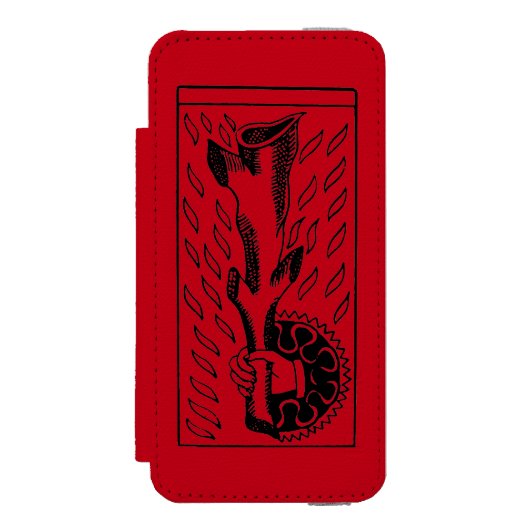 占いカード: 棒のエース INCIPIO iPhoneウォレットケース (フォリオ 正面)