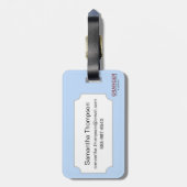 占いカード: 法皇 ラゲッジタグ (裏面縦)