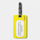 占いカード: 禁酒 ラゲッジタグ (裏面縦)