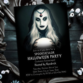 占い不気味師ハロウィーンの衣装パーティー 招待状