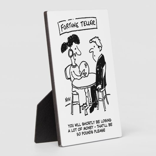 占い師が赤字を予測 フォトプラーク (側面)